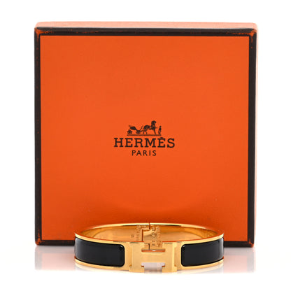 Hermes Enamel Narrow Clic Clac H Bracelet GM Black 7 of 7