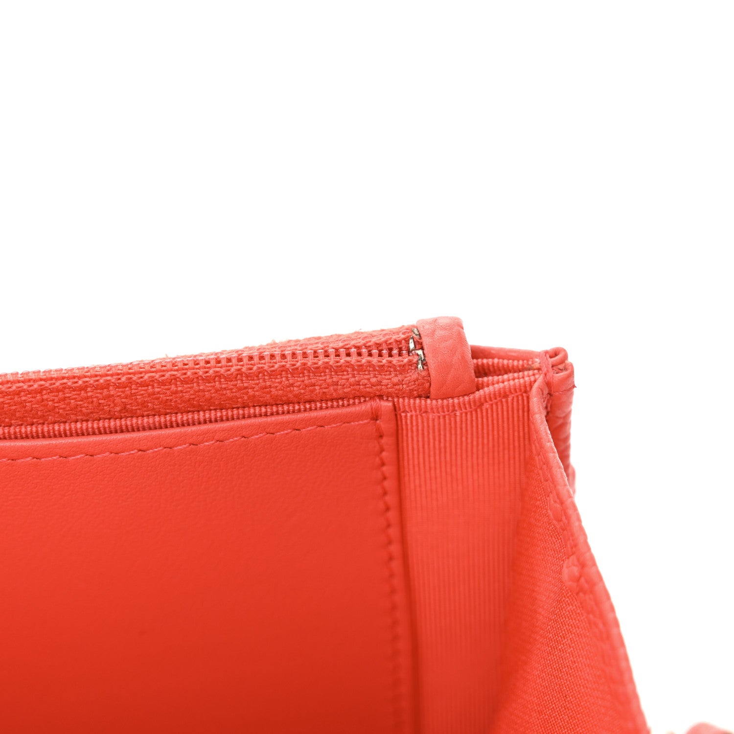 Chanel Caviar Chevron Quilted Wallet On Chain WOC Coral 8 of 14