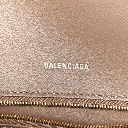 Balenciaga Shiny Box Calfskin Small Hourglass Top Handle Bag Sand 6 of 12