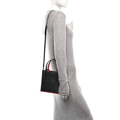 Christian Louboutin Calfskin Spikes Mini North South Cabata Tote Black 2 of 9