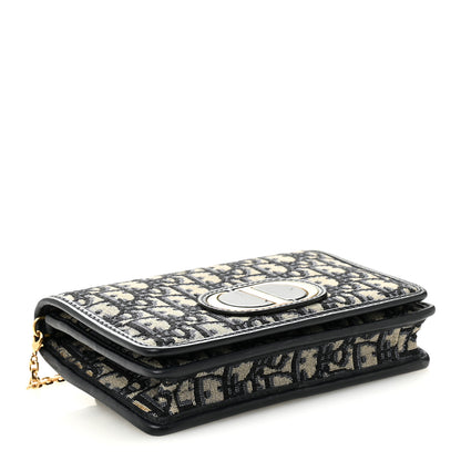 Christian Dior Oblique 30 Montaigne 2-In-1 Pouch Blue 4 of 9