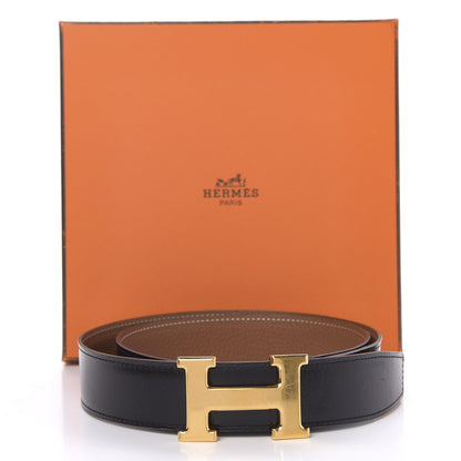 Hermes Box Togo 32mm H Belt 80 Black Gold 7 of 7
