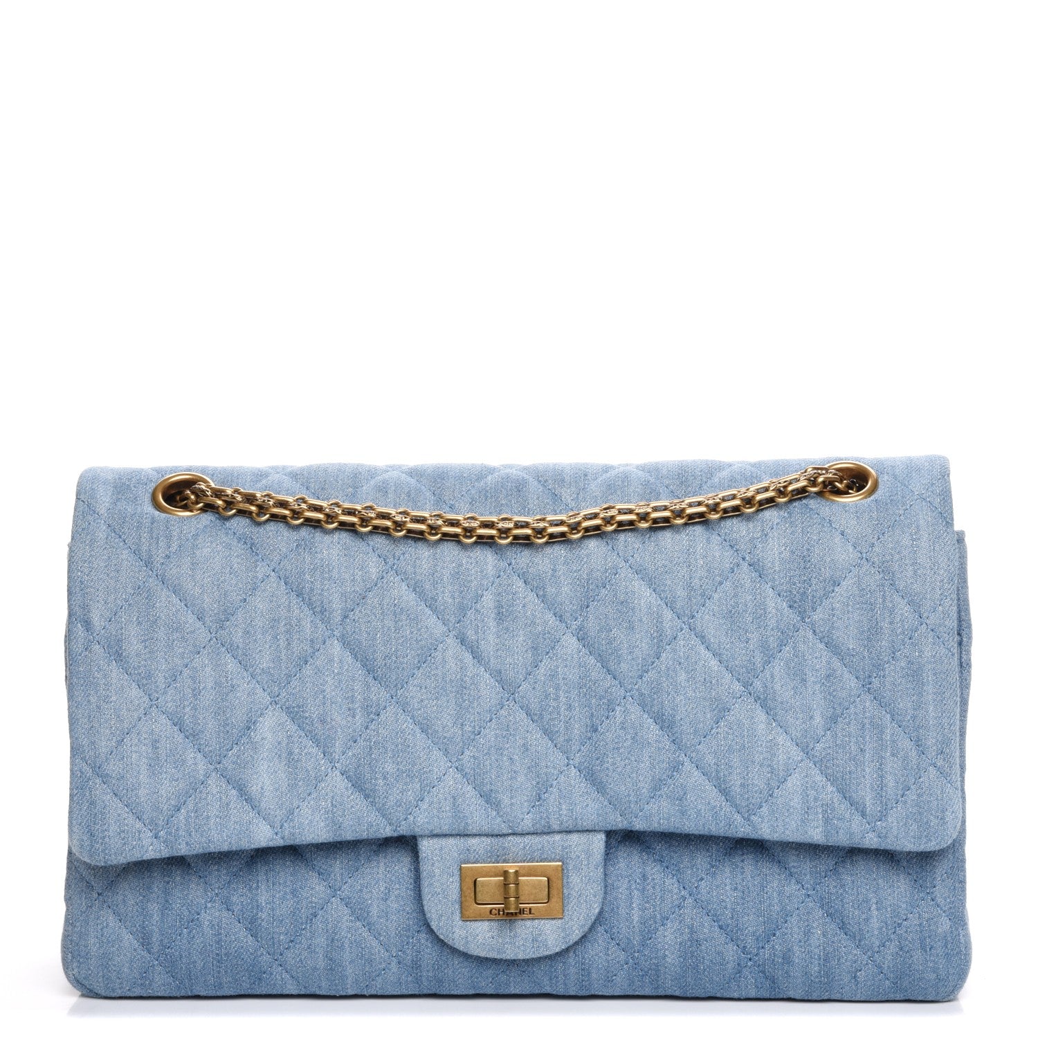Chanel Denim Quilted 2.55 Reissue 226 Flap Light Blue 1 of 7