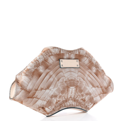 Alexander McQueen Silk Lace Ruffle Printed Small De Manta Clutch Blush 3 of 10