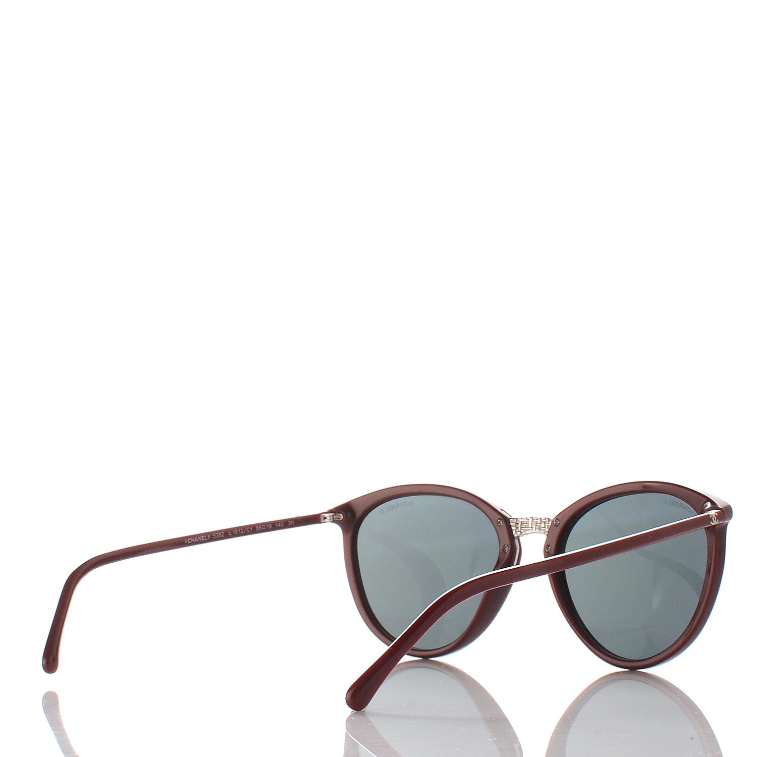 Chanel Acetate Butterfly Winter Sunglasses 5382 Dark Red 4 of 9