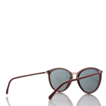 Chanel Acetate Butterfly Winter Sunglasses 5382 Dark Red 4 of 9