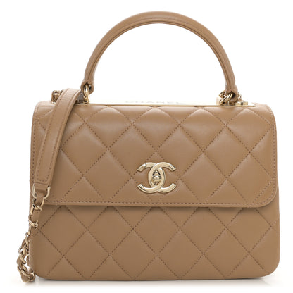 Chanel Lambskin Quilted Small Trendy CC Dual Handle Flap Bag Beige 1 of 10