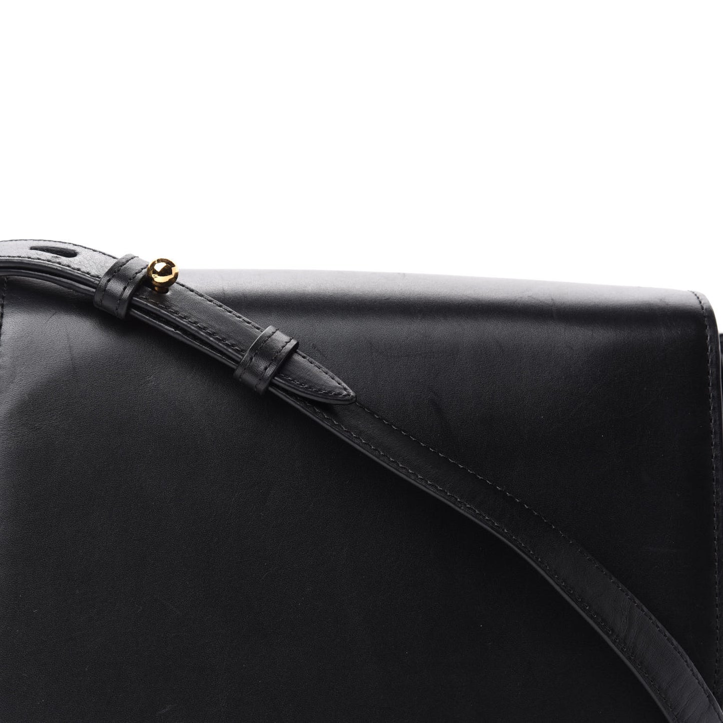Calfskin Lia Black Pale Gold Hardware