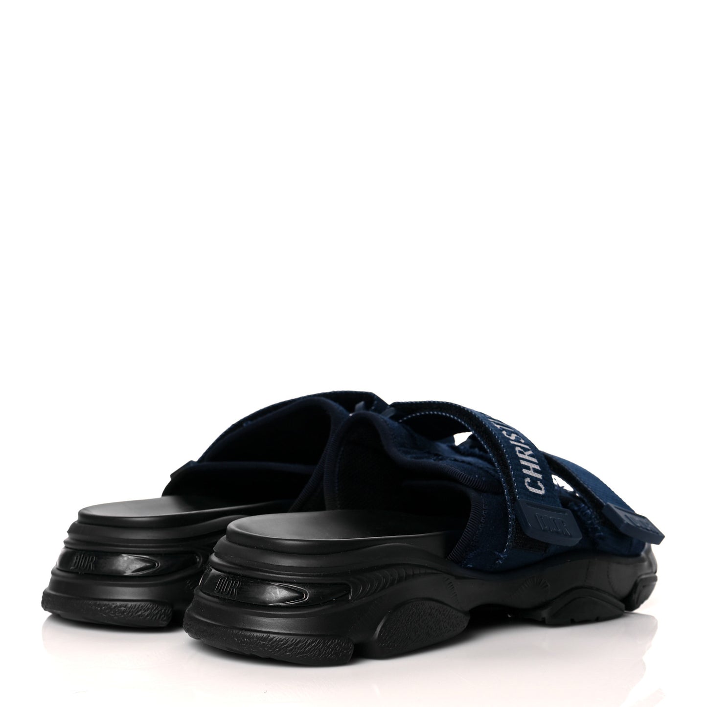 Technical Fabric Denim D-Wander Slide Sandals 37 Blue