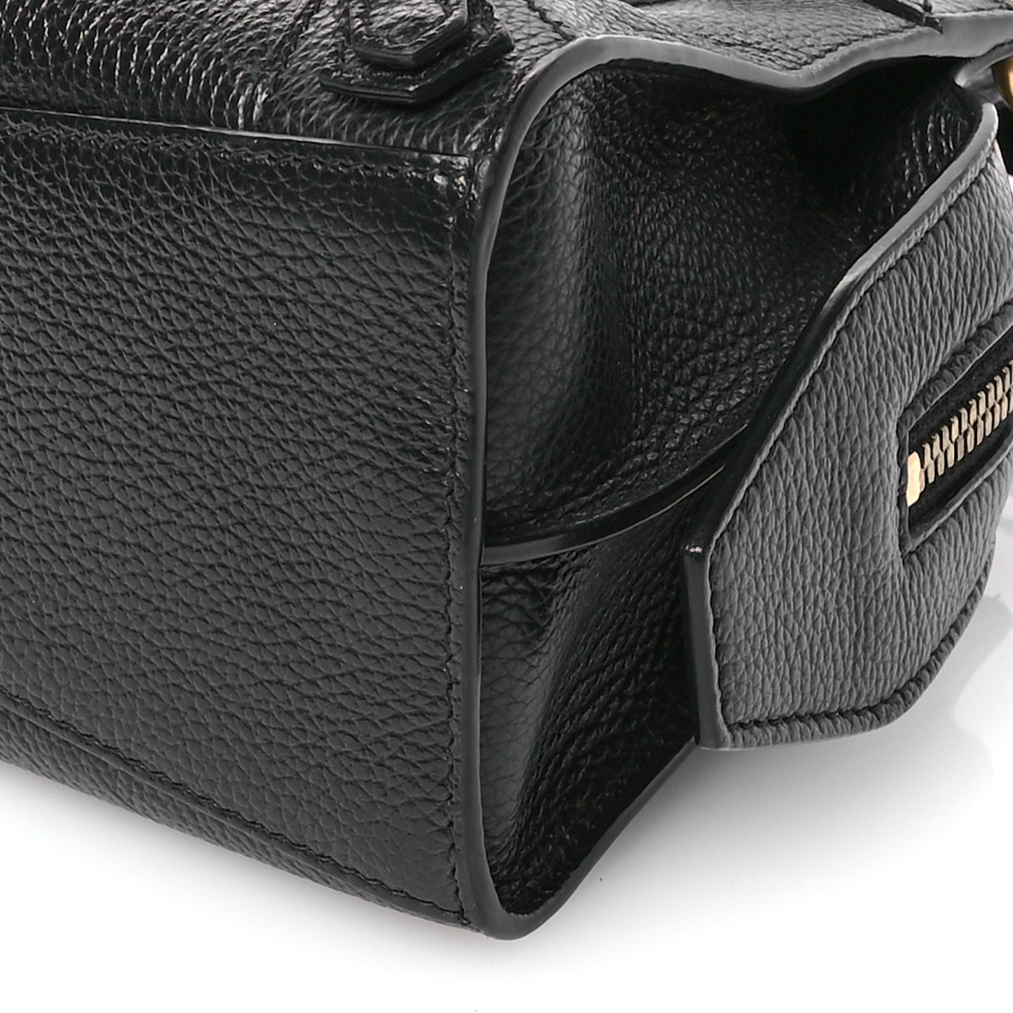 Grained Calfskin Neo Classic Gold Hardware Mini City Black