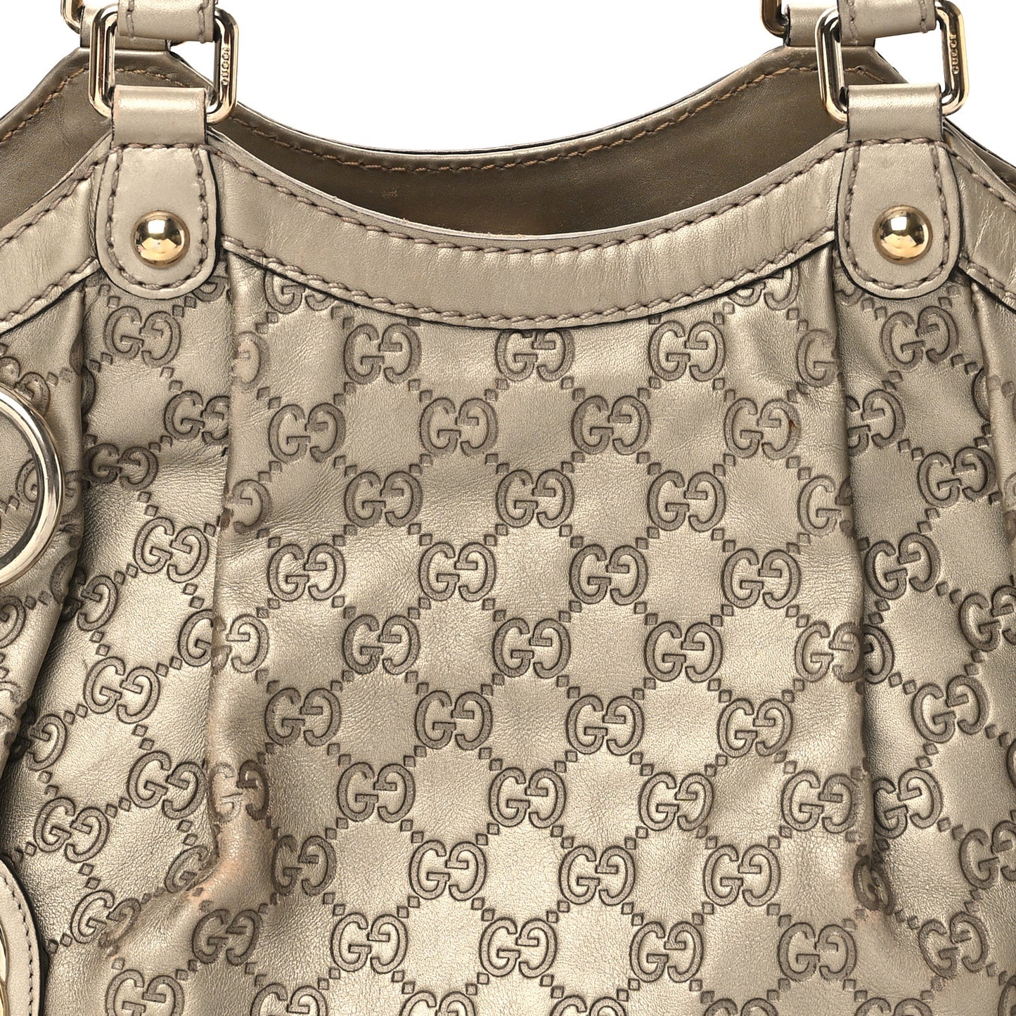 Guccissima Medium Sukey Tote Champagne