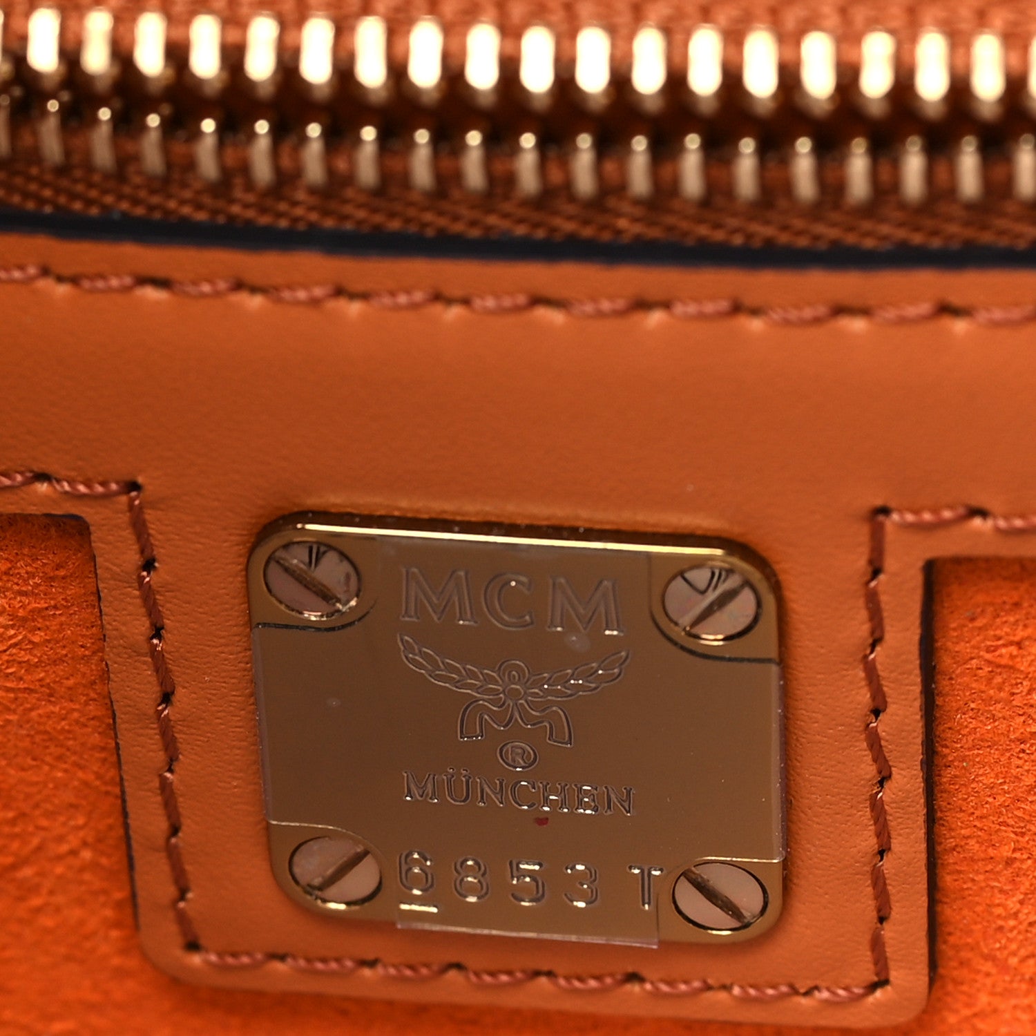 MCM Visetos Patricia Crossbody Upcycling Bag Cognac Multicolor 6 of 10