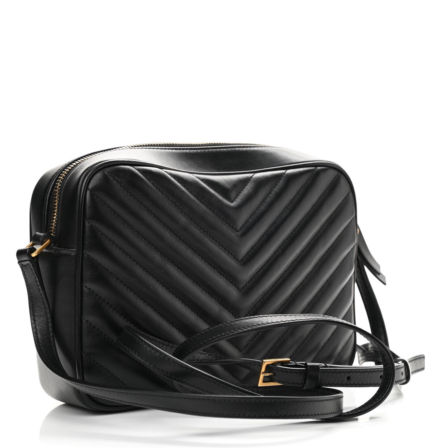 Saint Laurent Calfskin Matelasse Monogram Lou Camera Bag Black 3 of 10