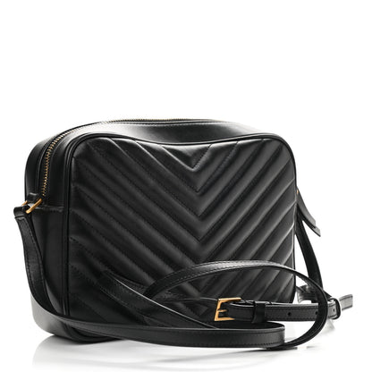 Saint Laurent Calfskin Matelasse Monogram Lou Camera Bag Black 3 of 10