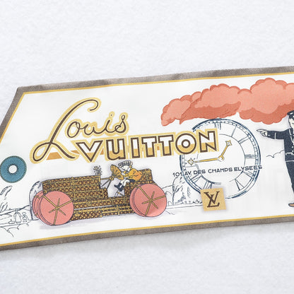 Louis Vuitton Silk LV Comics Bandeau Taupe 3 of 6