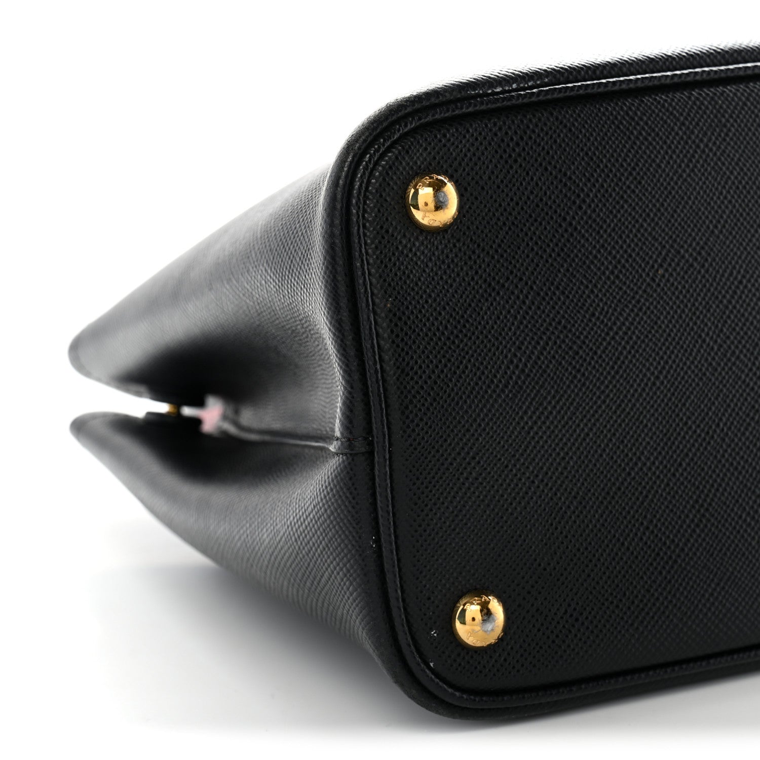 Prada Saffiano Cuir Small Double Bag Black Fuoco 9 of 13