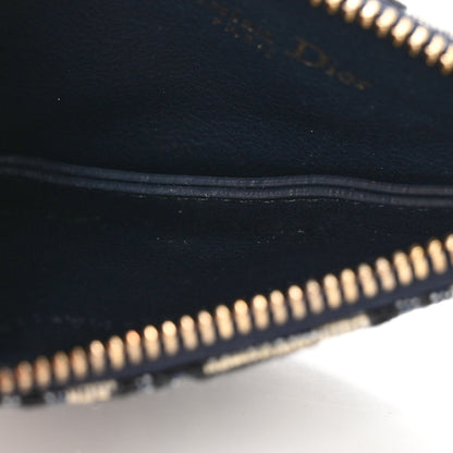 Christian Dior Oblique Saddle Coin Purse Blue 4 of 5