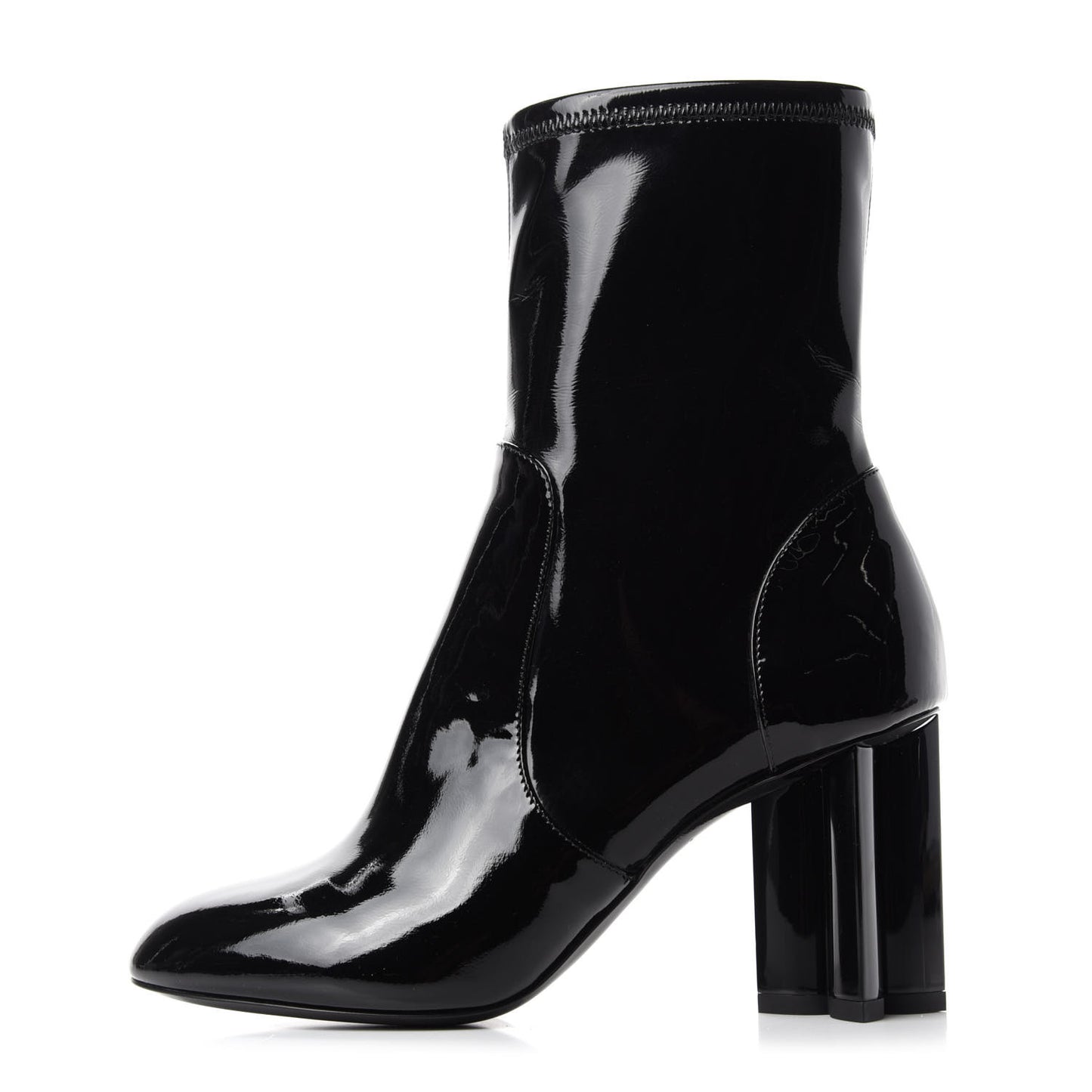 Patent Silhouette Ankle Boots 35.5 Black