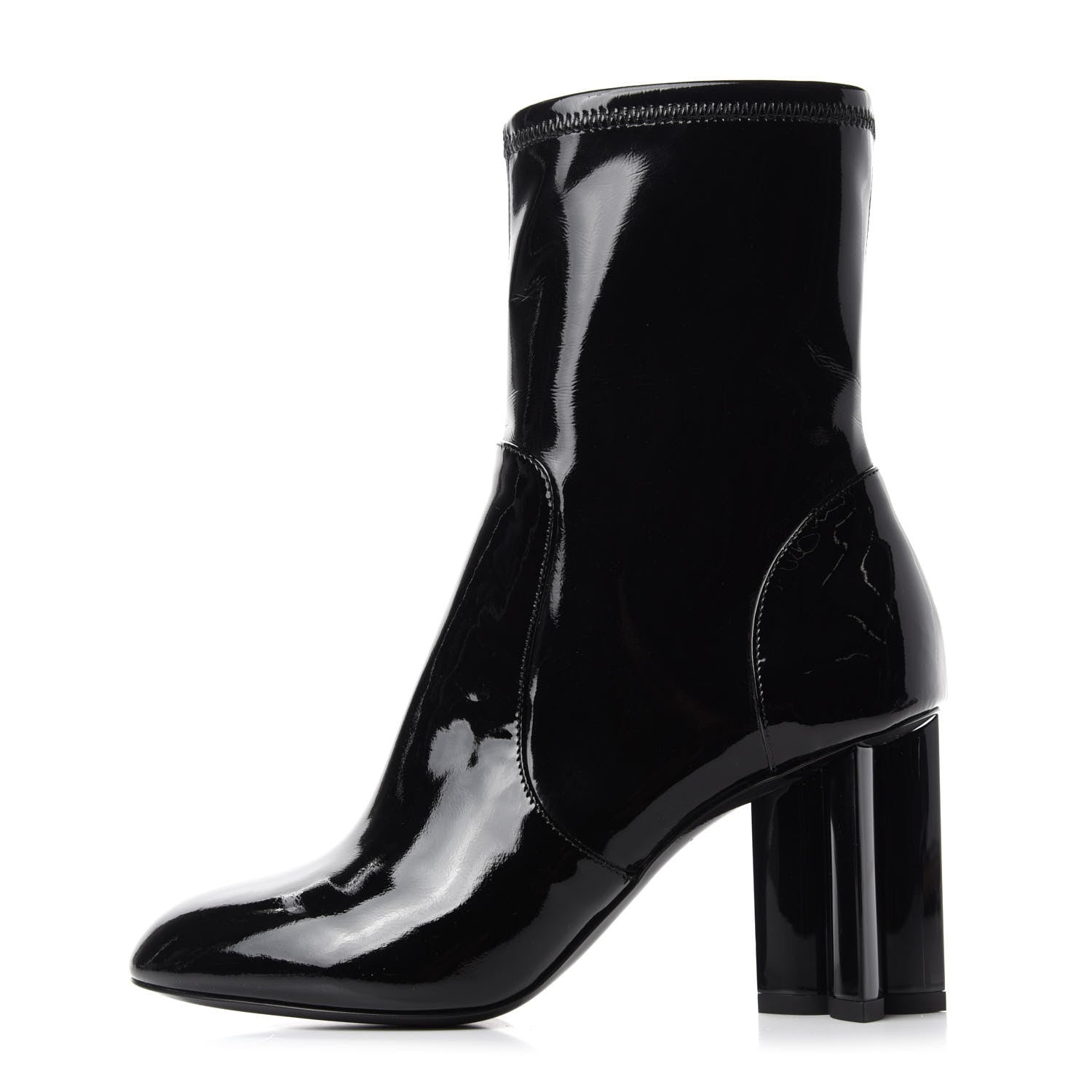 Louis Vuitton Patent Silhouette Ankle Boots 35.5 Black 1 of 9