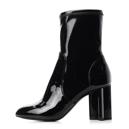 Louis Vuitton Patent Silhouette Ankle Boots 35.5 Black 1 of 9