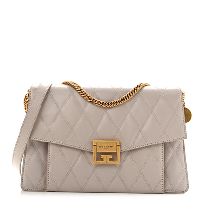 Givenchy Goatskin Quilted Medium GV3 Shoulder Bag Beige 1 of 10