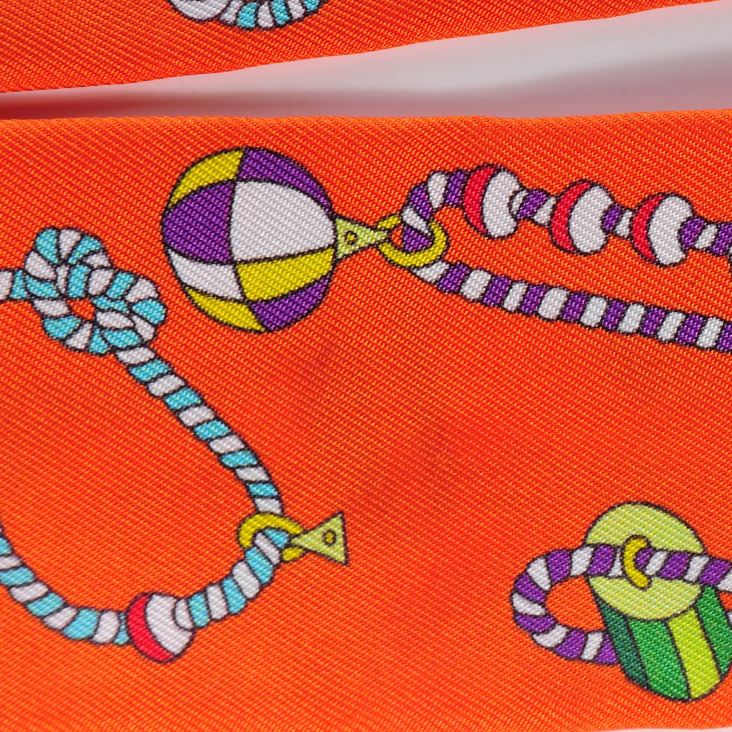 Silk Cordages Twilly Scarf Orange