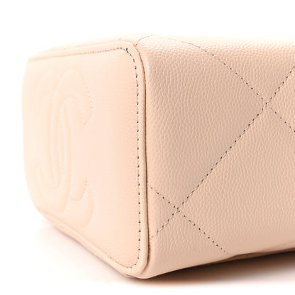 Chanel Caviar Quilted Top Handle Long Vanity Beige 10 of 11
