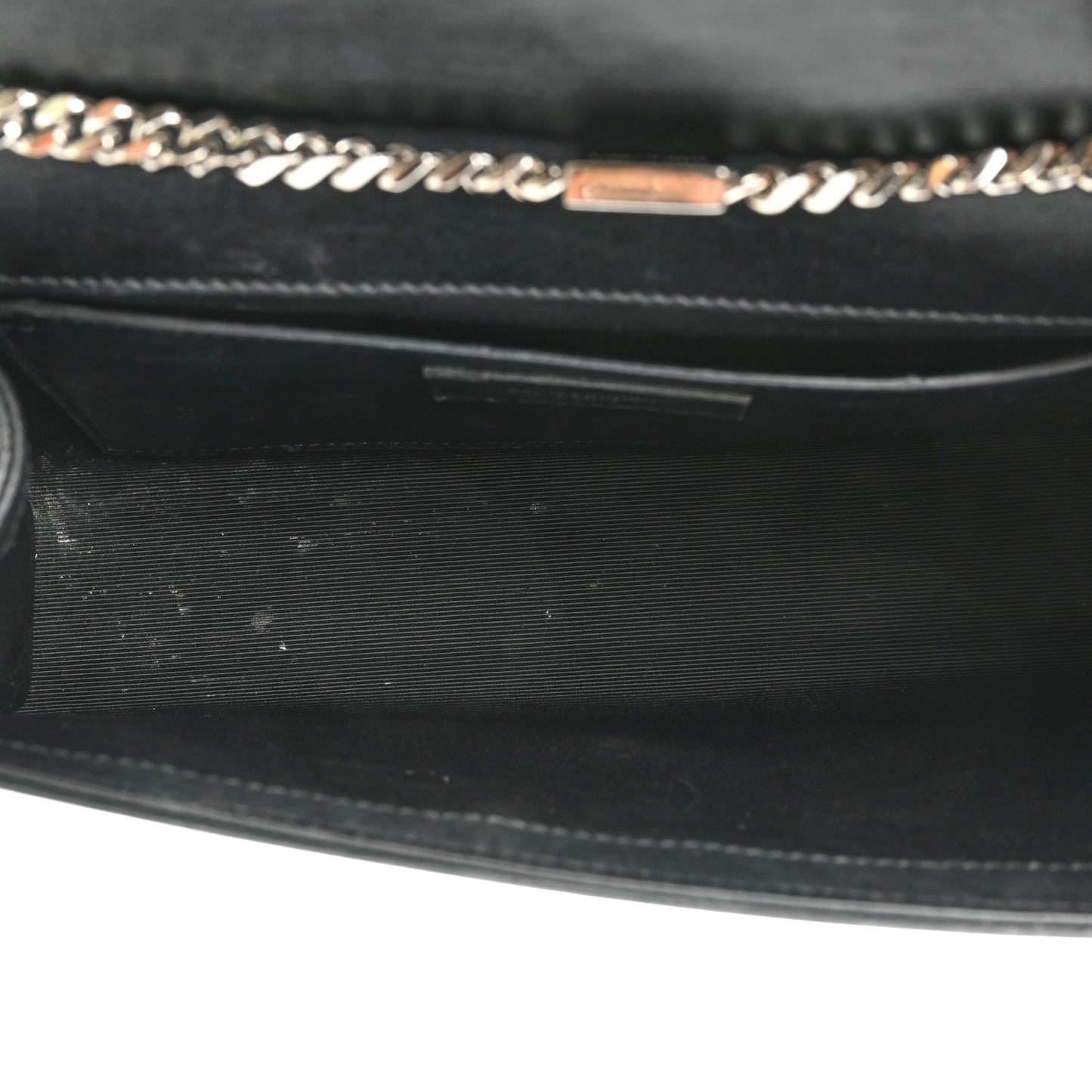 Calfskin Medium Heart Bolts Monogram Kate Satchel Black