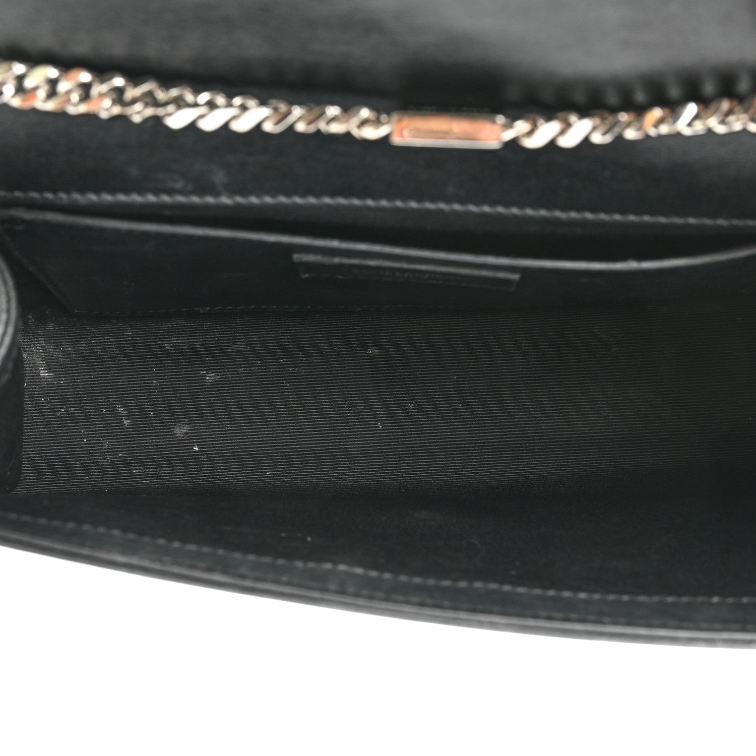 Saint Laurent Calfskin Medium Heart Bolts Monogram Kate Satchel Black 6 of 17