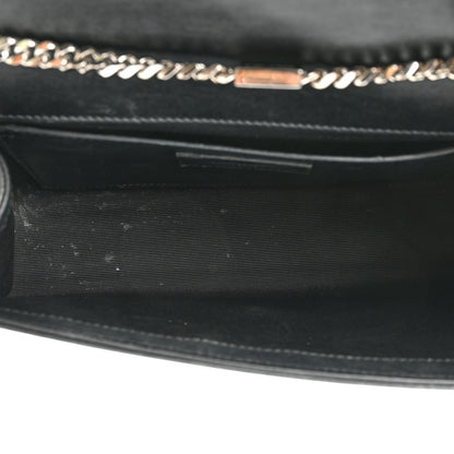 Saint Laurent Calfskin Medium Heart Bolts Monogram Kate Satchel Black 6 of 17