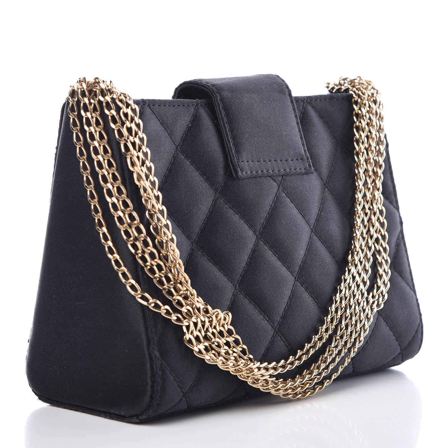 Chanel Satin Quilted Mini Flap Black 3 of 7