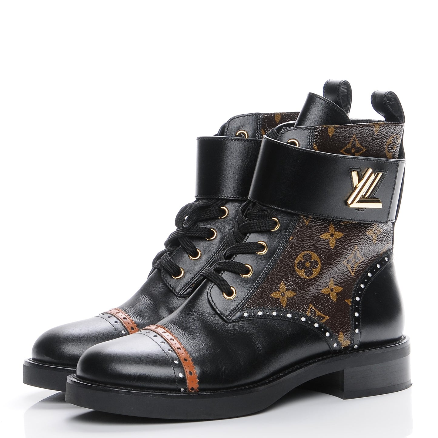 Calfskin Monogram Boyish Ranger Boots 39 Black