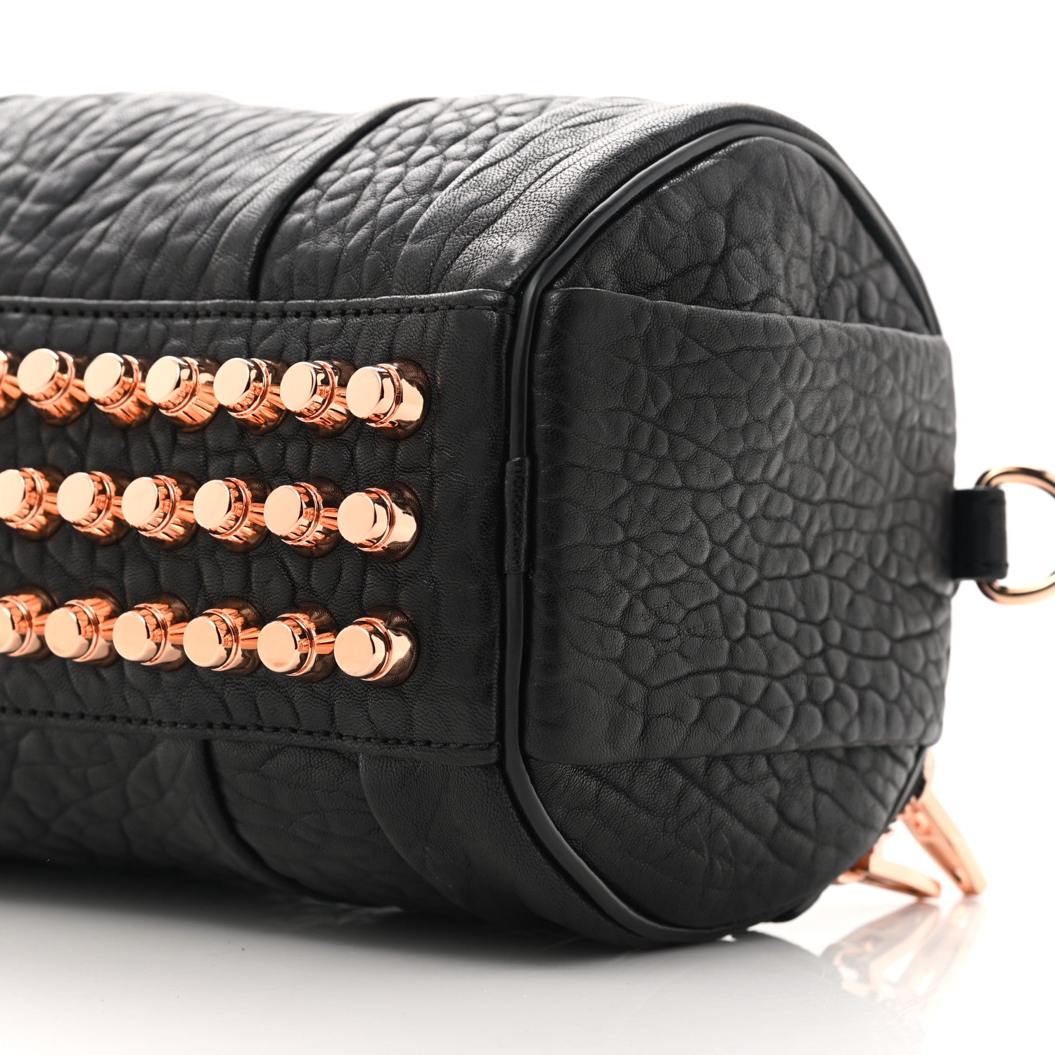 Alexander Wang Pebbled Lambskin Mini Rockie Black Rose Gold Hardware 9 of 9