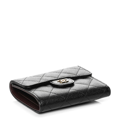 Chanel Caviar Quilted Compact Flap Wallet Black 4 of 10