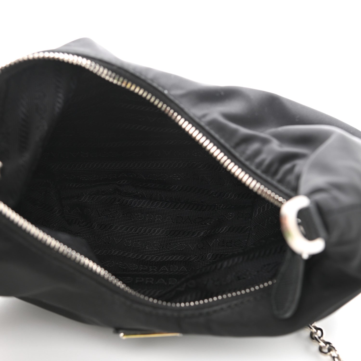 Prada Tessuto Nylon Saffiano Re-Edition 2006 Shoulder Bag Black 7 of 9