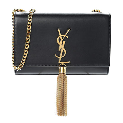 Saint Laurent Calfskin Small Classic Monogram Kate Tassel Satchel Black 1 of 9
