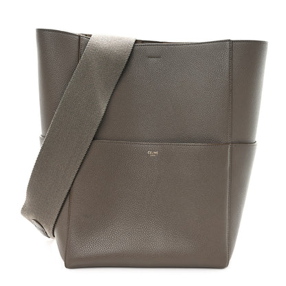 Celine Soft Grained Calfskin Sangle Bucket Bag Taupe 1 of 10