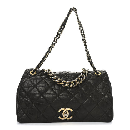 Chanel Aged Calfskin Quilted Medium Pondichery Flap Brown 1 of 10