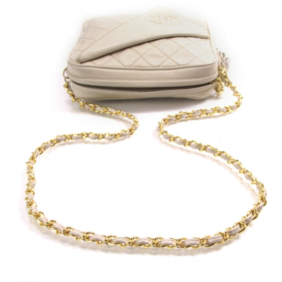 Lambskin Tassel Shoulder Bag Beige