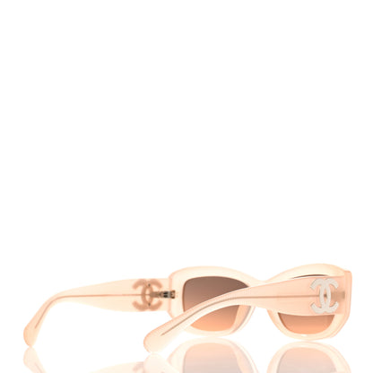 Chanel Acetate Rectangle CC Sunglasses 5493-A Light Orange 4 of 6