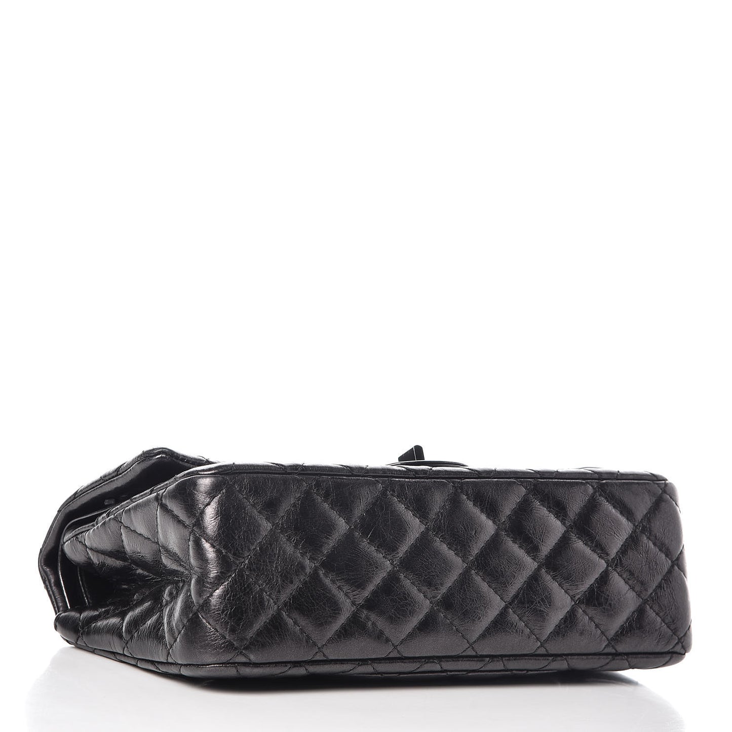 Metallic Aged Calfskin Quilted 2.55 Reissue 225 Flap So Black