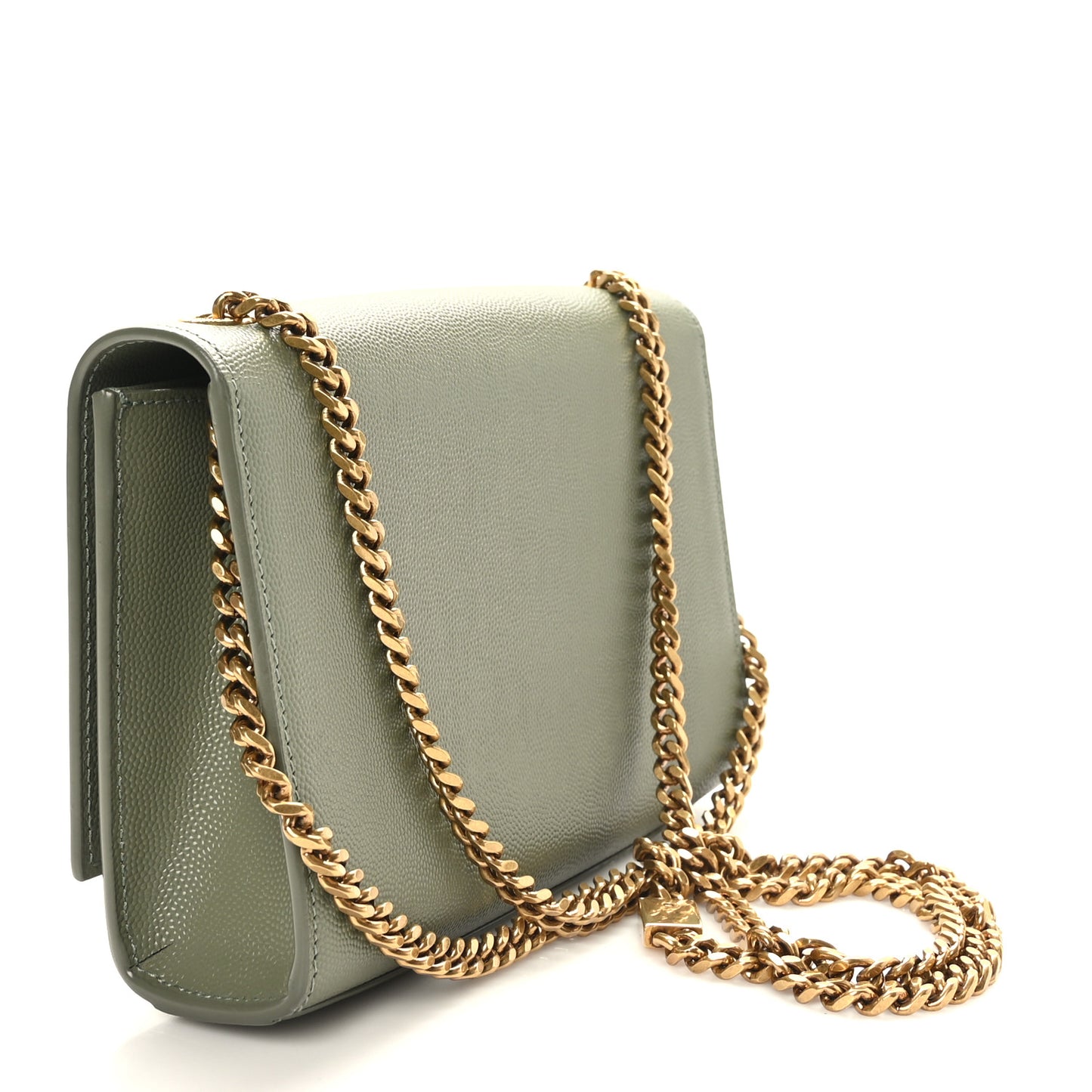 Grain De Poudre Small Monogram Kate Satchel Light Sage