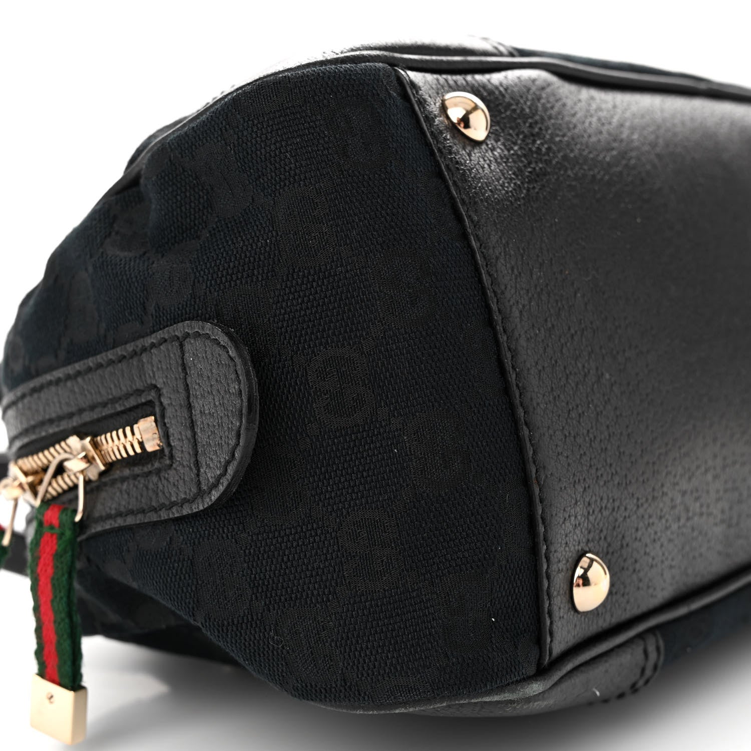 Gucci Monogram Small Princy Satchel Black 9 of 13
