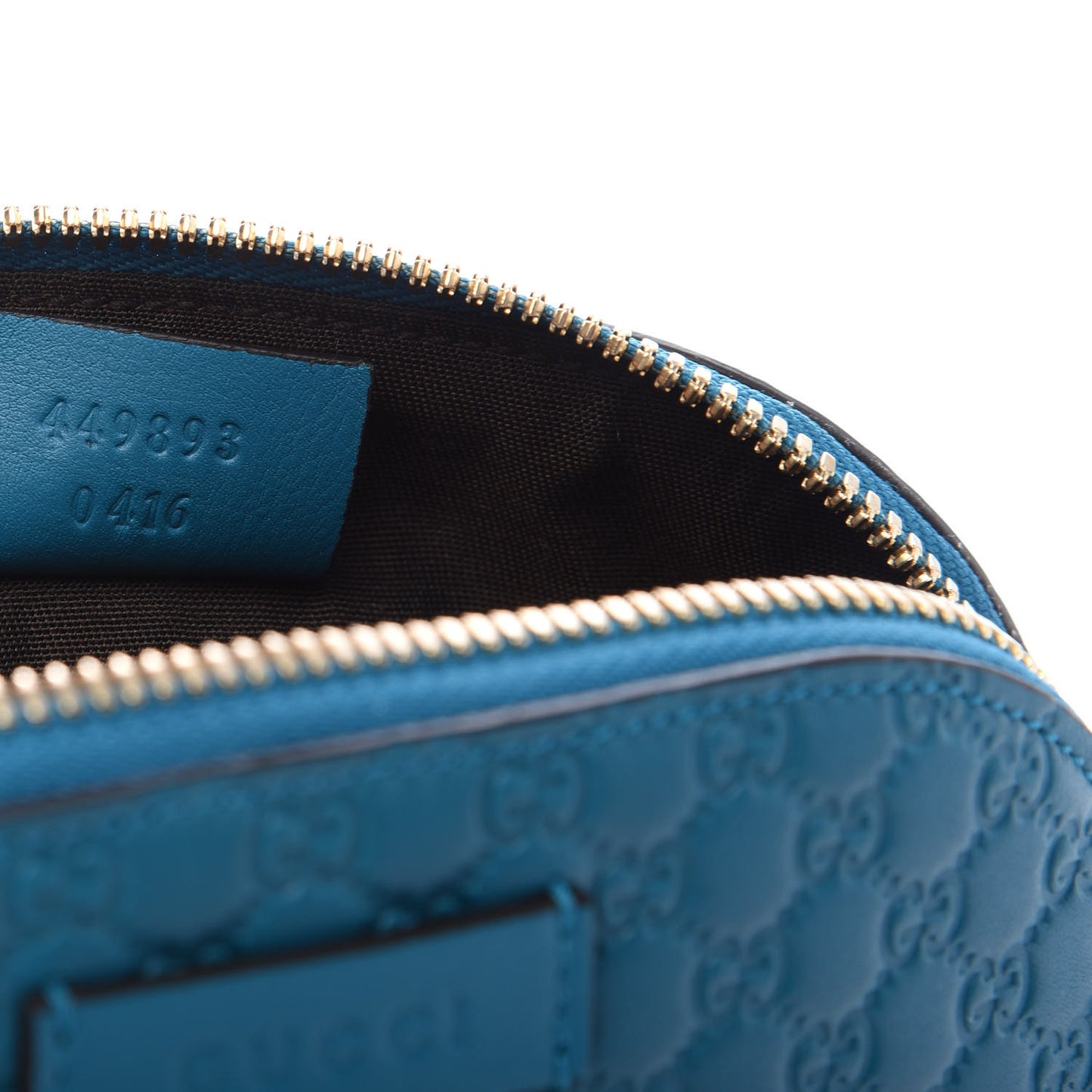 Microguccissima GG Cosmetic Case Deep Cobalt
