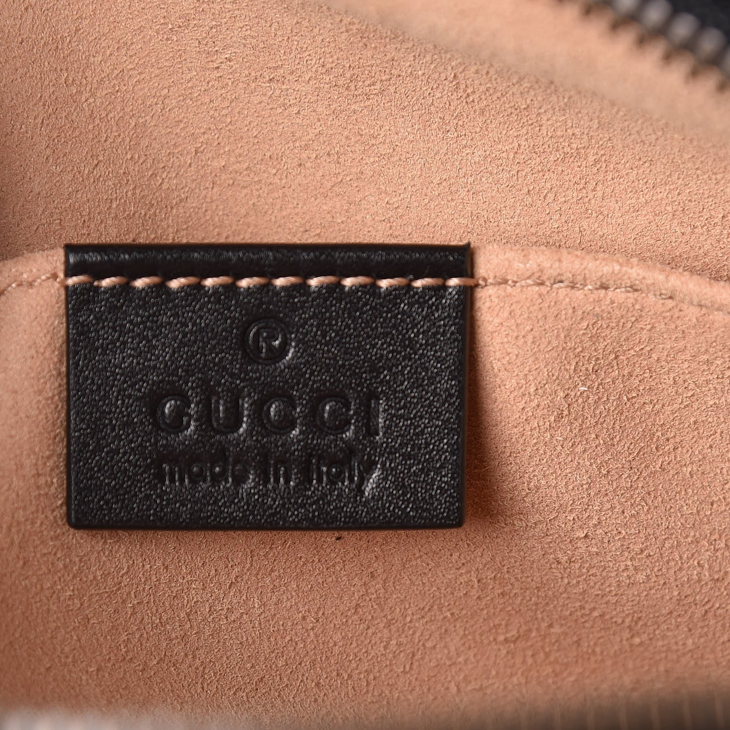 Gucci Calfskin Matelasse GG Marmont Belt Bag 85 34 Black 6 of 10