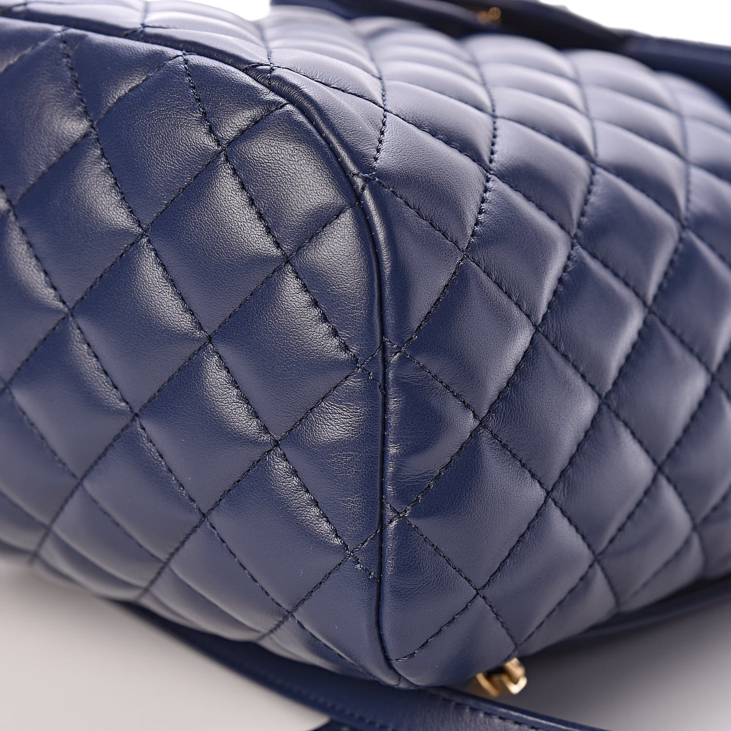Lambskin Quilted Small Urban Spirit Backpack Navy