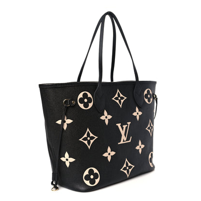 Louis Vuitton Empreinte Monogram Giant Neverfull MM Black Beige 4 of 9