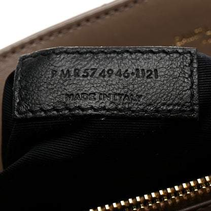 Saint Laurent Calfskin Y Quilted Monogram Medium Loulou Chain Satchel Dark Beige 8 of 11