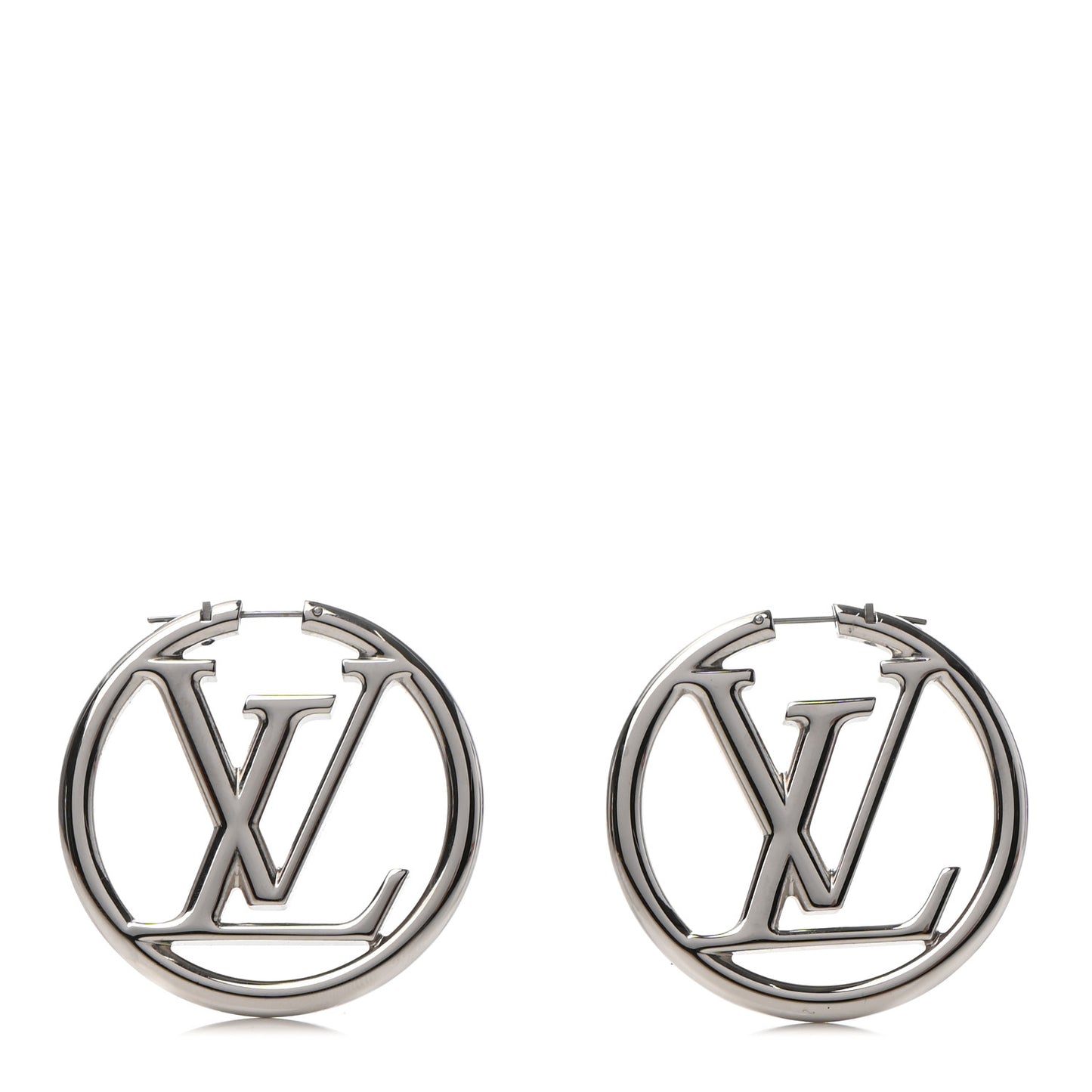 Palladium Louise Hoop Earrings Silver