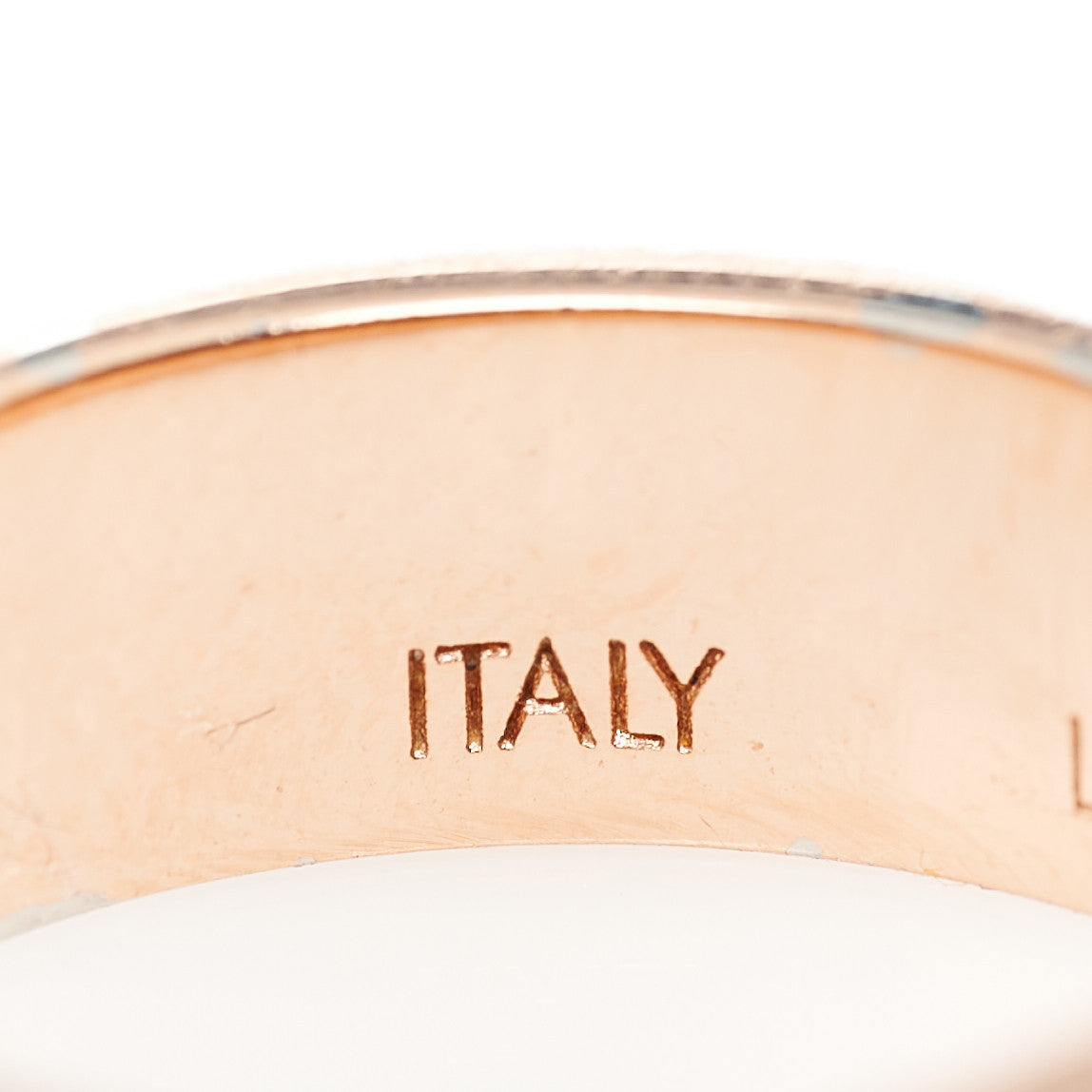 Louis Vuitton Brass Monogram Engraved Nanogram Ring S Pink Gold 7 of 8
